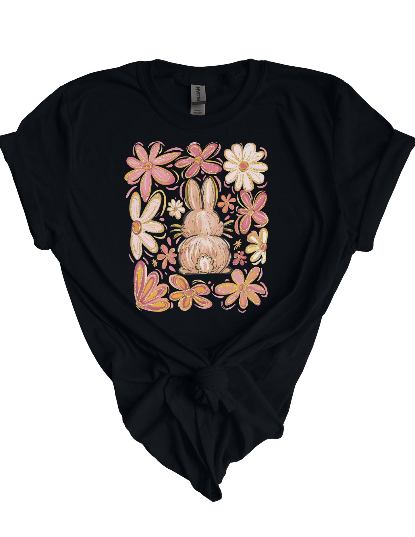Floral Easter Bunny HTV Transfer
