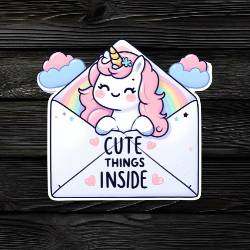 Cute Things Inside Unicorn Sticker