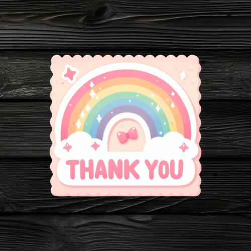 Rainbow Thank You Sticker