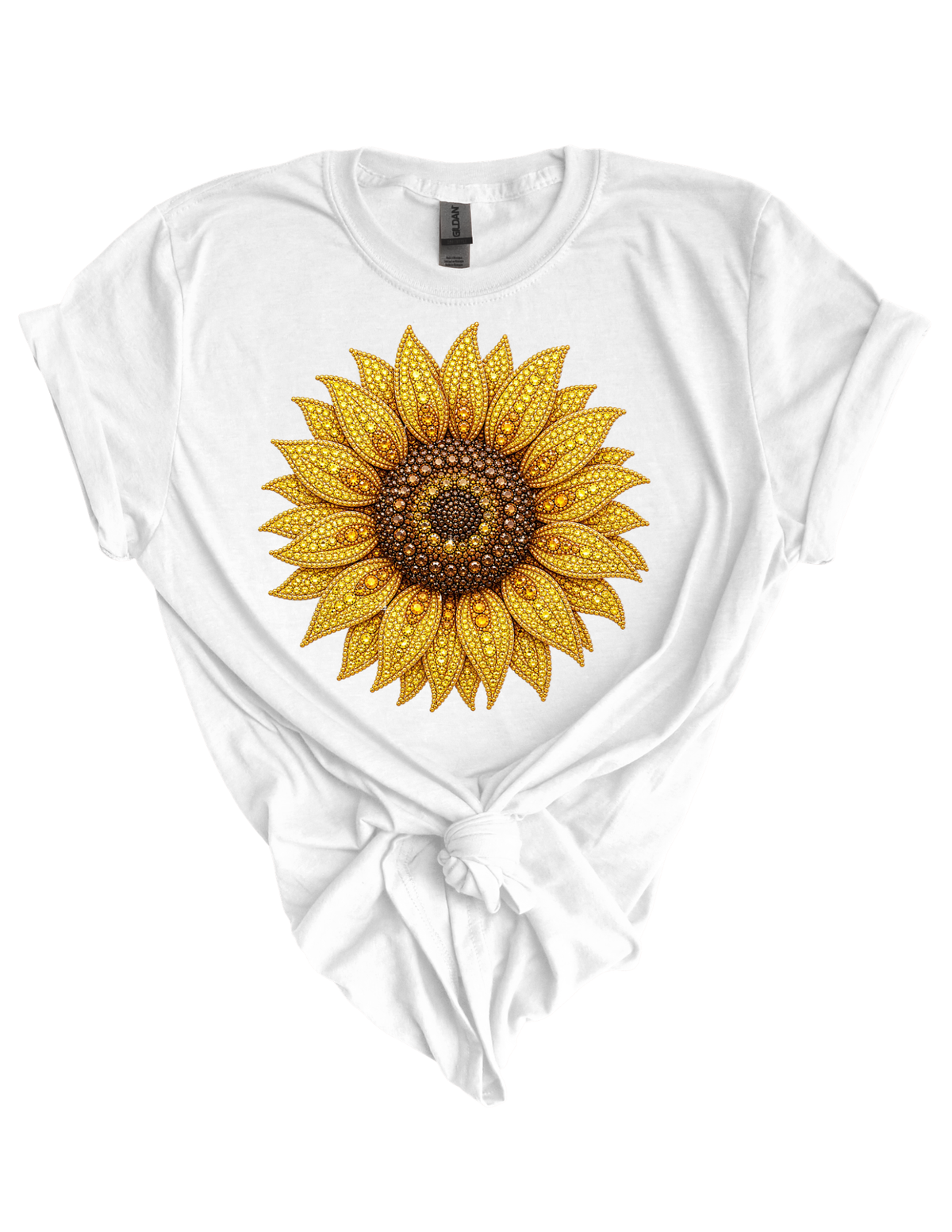 Faux Bedazzled Sunflower HTV Transfer