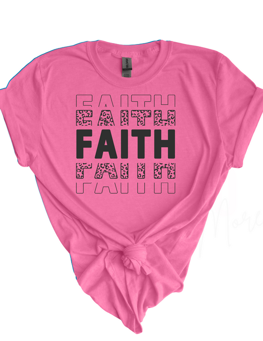 Faith Leopard Print HTV Transfer