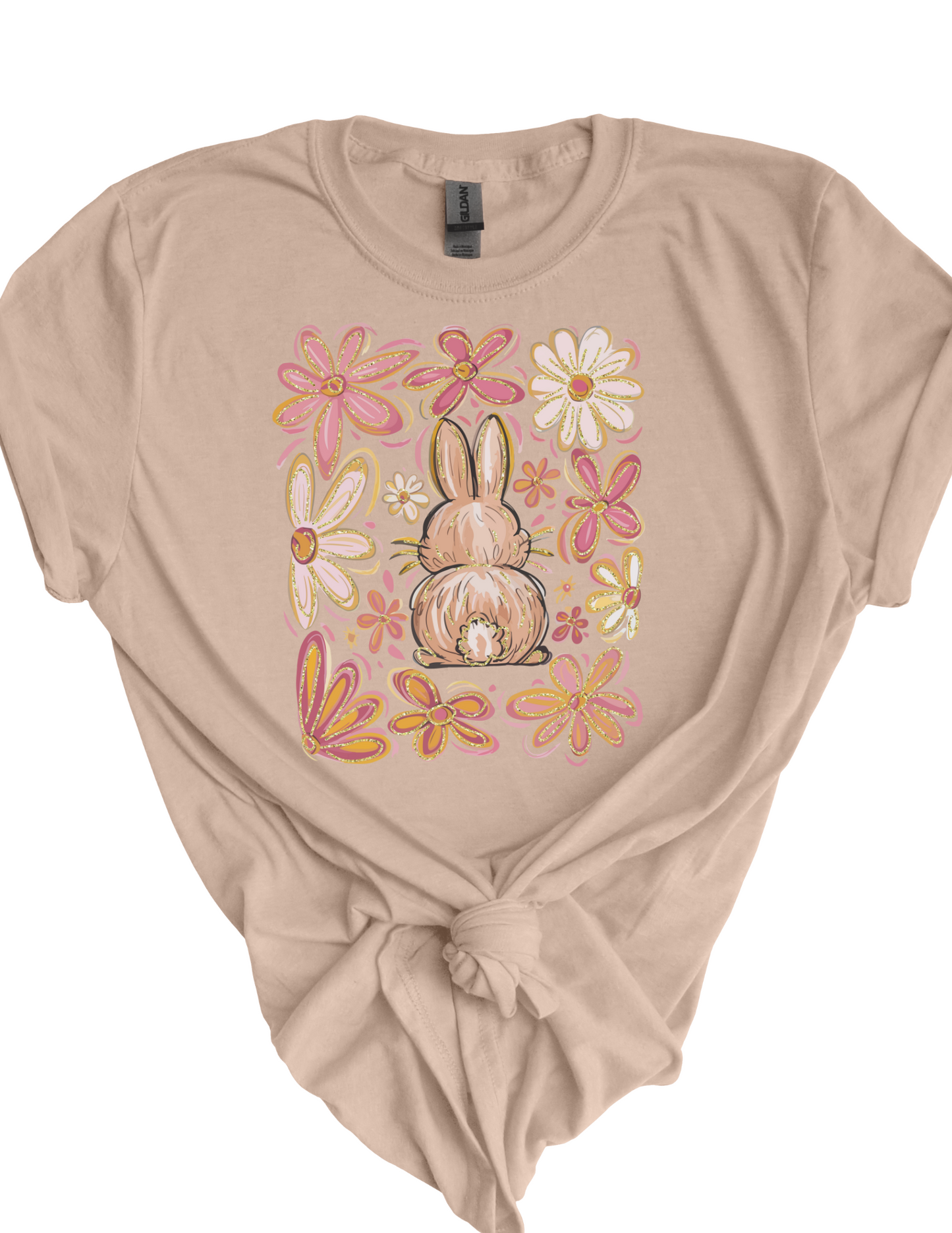 Floral Easter Bunny HTV Transfer