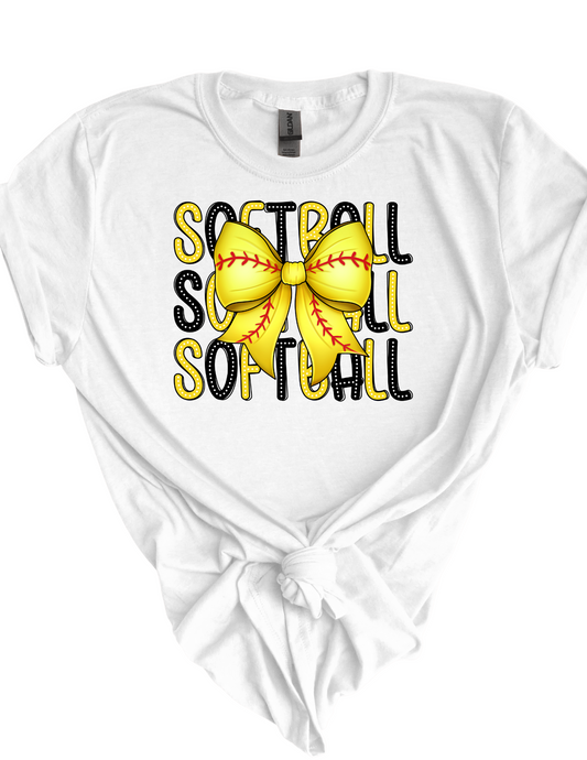 Softball Bow HTV Transfer